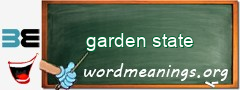 WordMeaning blackboard for garden state